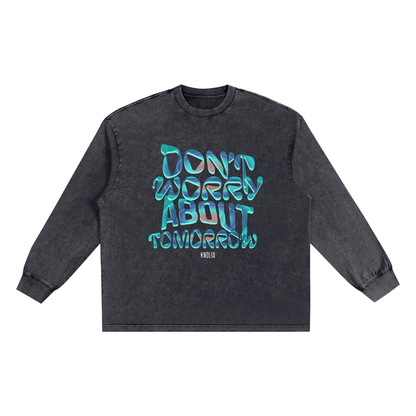 Snow Washed Frayed Edge T-Shirt