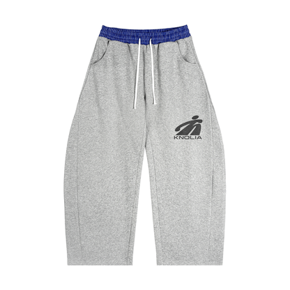 Plaid Waistband Barrel Sweatpants