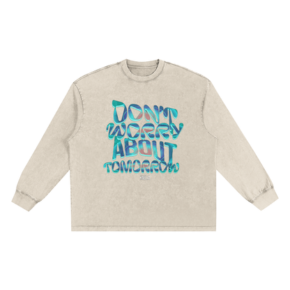 Snow Washed Frayed Edge T-Shirt