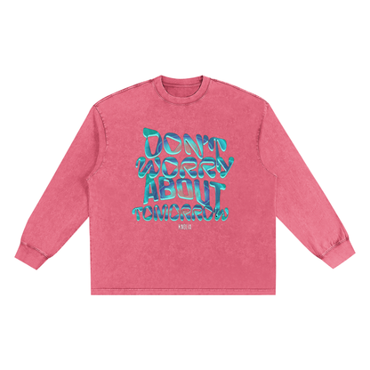 Snow Washed Frayed Edge T-Shirt
